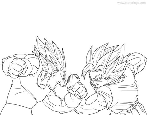 vegeta para colorear|goku vs vegeta coloring pages.